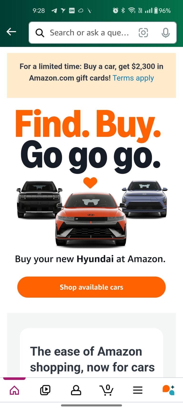 Amazon Auto – online car sales with Hyundai in U.S now live