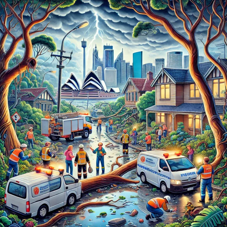 Sydney storm no power