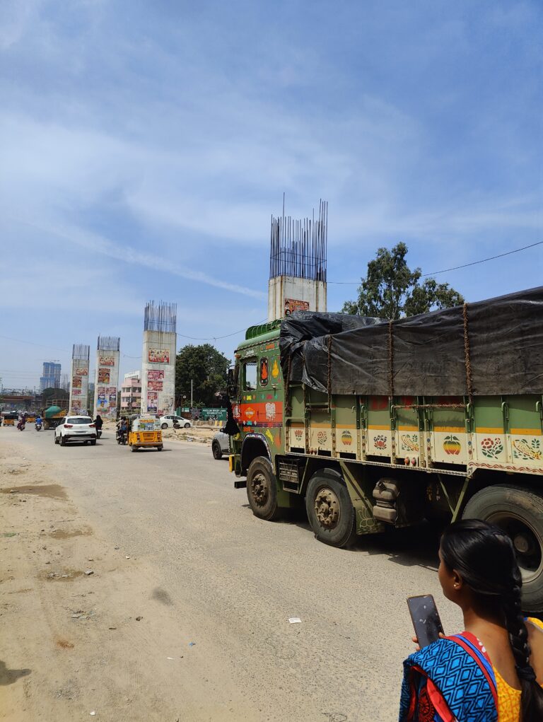 Under-Construction Uppal-Narapally Flyover Pillars Become Billboards