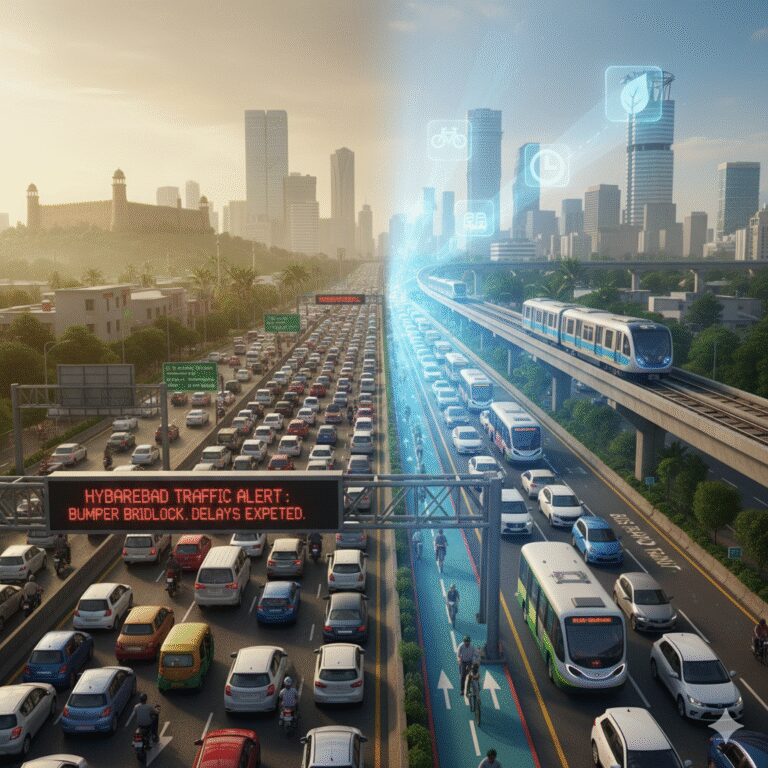 Hyderabad’s Gridlock: Navigating the Bumper-to-Bumper Blues and Paving the Way Forward