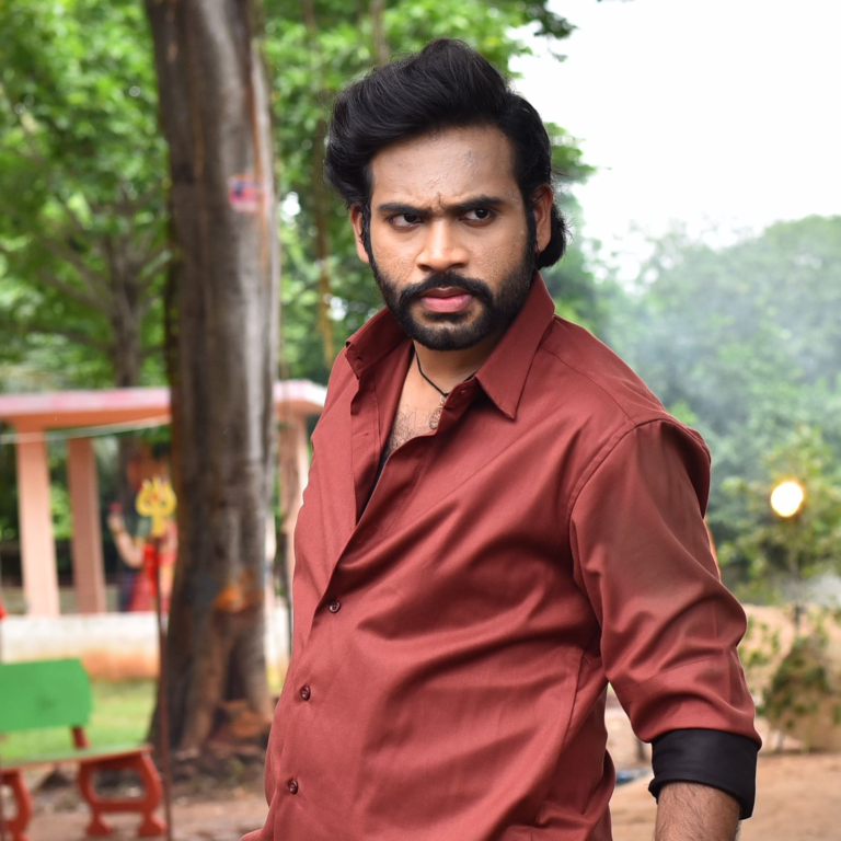RAYSUN Productions Unveils Intense First Look of Young Hero Karthik Jayanthi in “Rayavalasa”