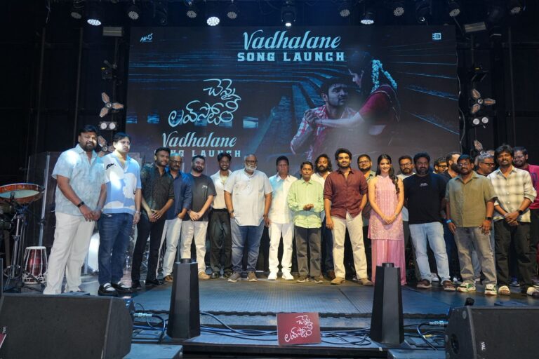 Oscar-winning music director M. M. Keeravaani launched the song “Vadhalane” from the movie Chennai Love Story