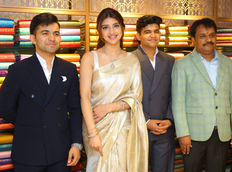 Tollywood Star Sreeleela Inaugurates “The Signature Silks” Showroom at KPHB
