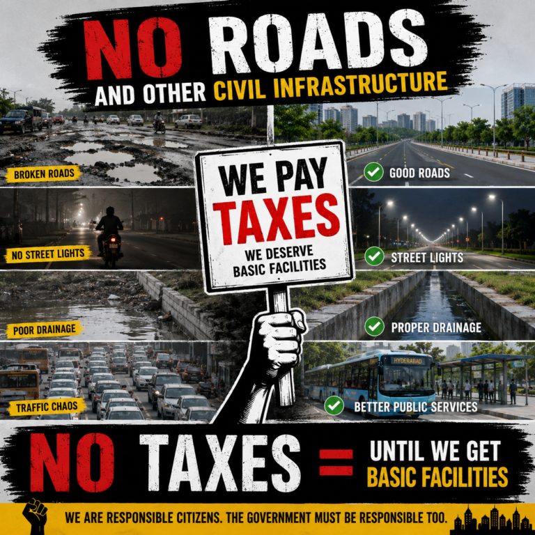 Hyderabad Hi-Tech City Employees’ Forum Raises Tax Boycott Proposal Over Poor Civic Infrastructure