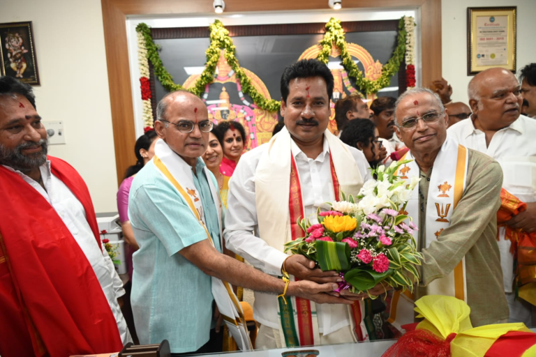 B Sreedhar Varma Takes Charge as SVBC Chairman; Nandamuri Family Members and Leaders Attend Ceremony
