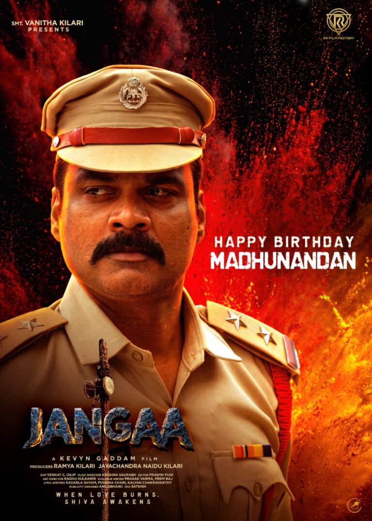 Madhunandan’s Powerful Police Officer Character Poster From Jangaa Unveiled on His Birthday